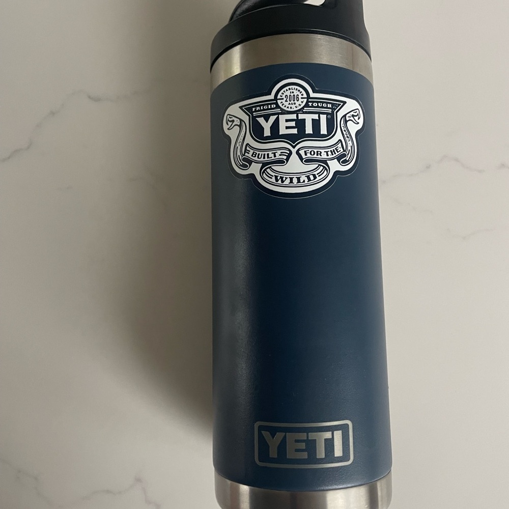 YETI Navy Stainless Steel Bottle